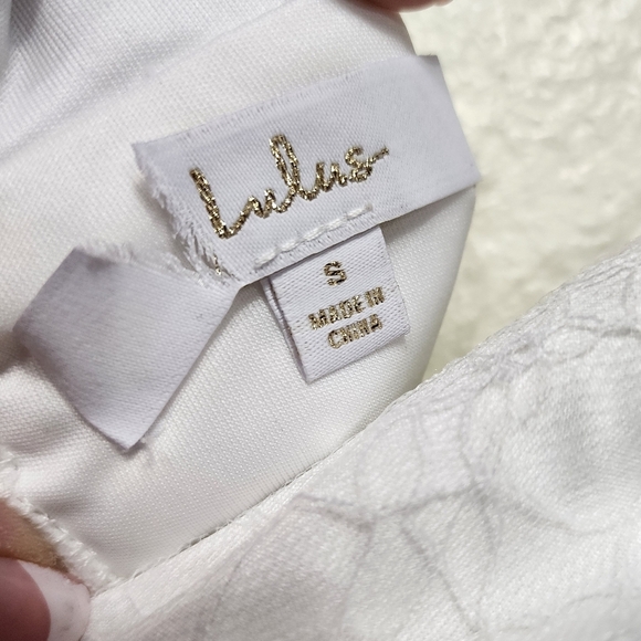 Lulus Sweetest Beloved White Mesh Embroidered Sleeveless Maxi Dress S Wedding - Picture 12 of 12